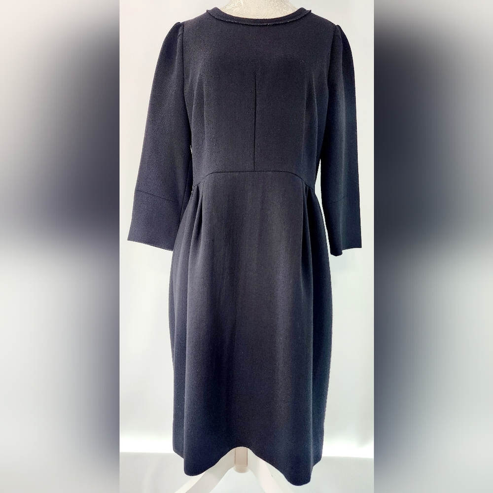 J.Crew black wool teddie dress